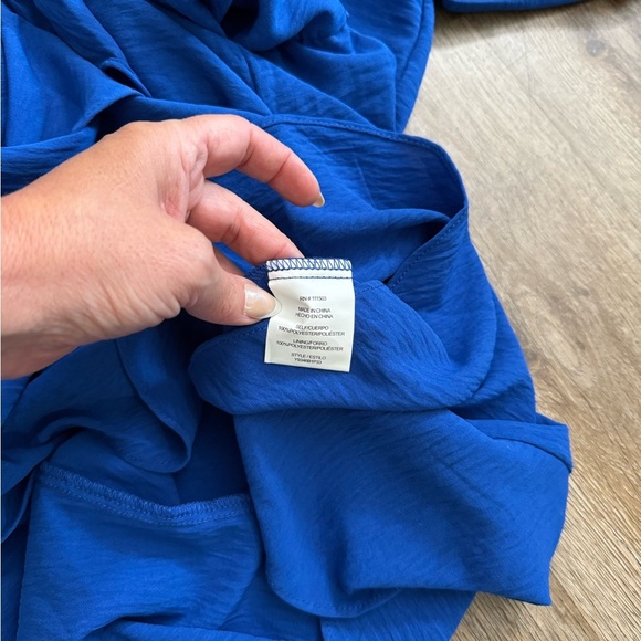 Luxology • Ruffle Faux Wrap Midi Dress - Picture 5 of 8